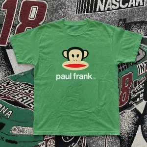 Green Paul Frank Monkey Baby Tee – Y2K Vintage Cartoon Aesthetic Top
