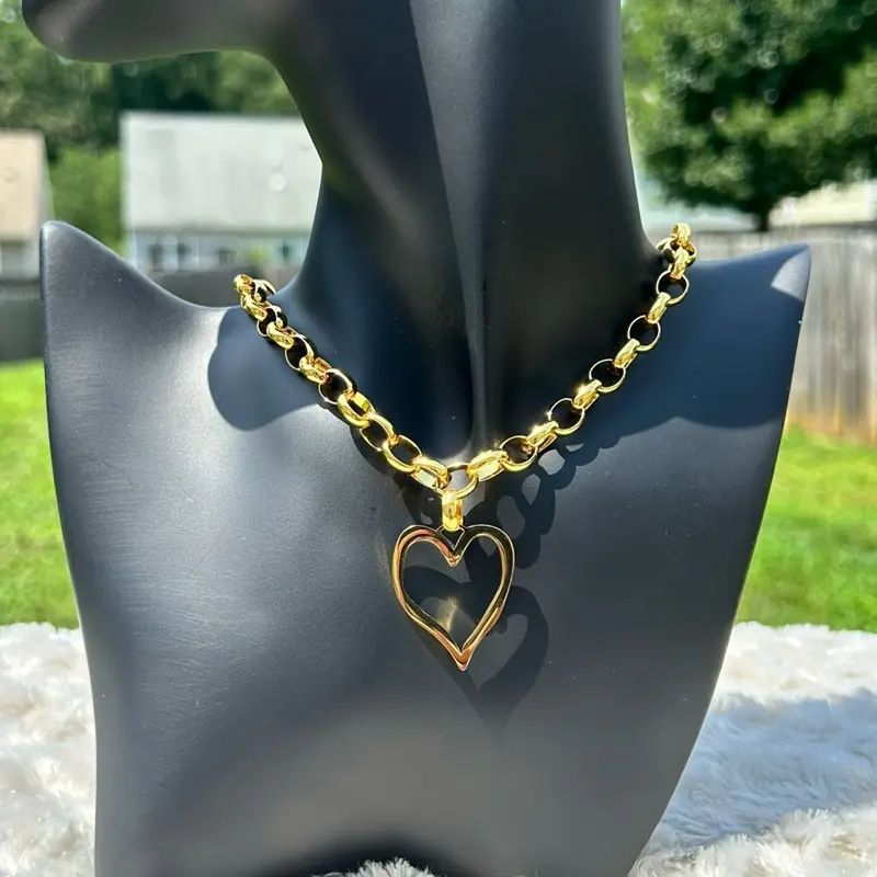 Stainless Steel Chunky Gold Necklace