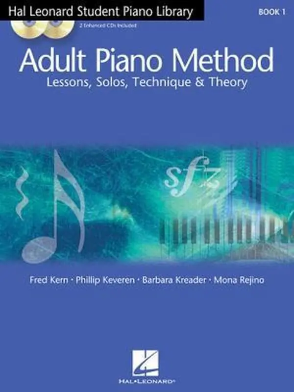 USED Book - Hal Leonard Adult Piano Method - Book 1 Lessons, Solos, Technique and Theory with Online Audio Access and Playback+ Features by Kern, Fred (Paperback) - english