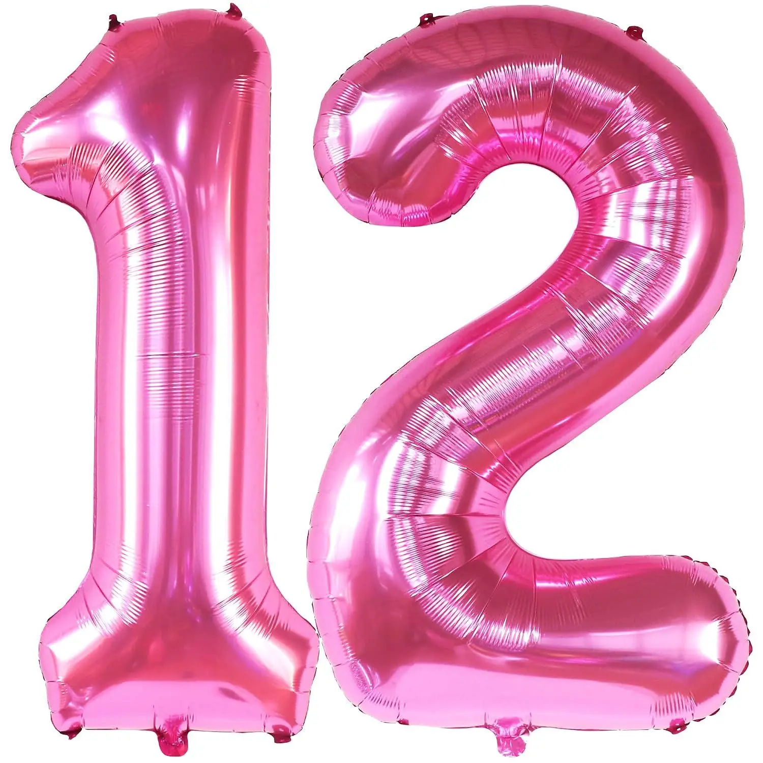Hot Pink 12 Balloon Number - 40 Inch | 12Th Birthday Decorations For Girls | Hot Pink 12 Birthday Balloon | Pink Number 12 Balloons For Birthdays | 12 Year Old Birthday Party Decorations