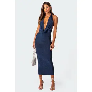 Cowl Neck Open Back Maxi Dress Cowl Neck Open Back Maxi Dress