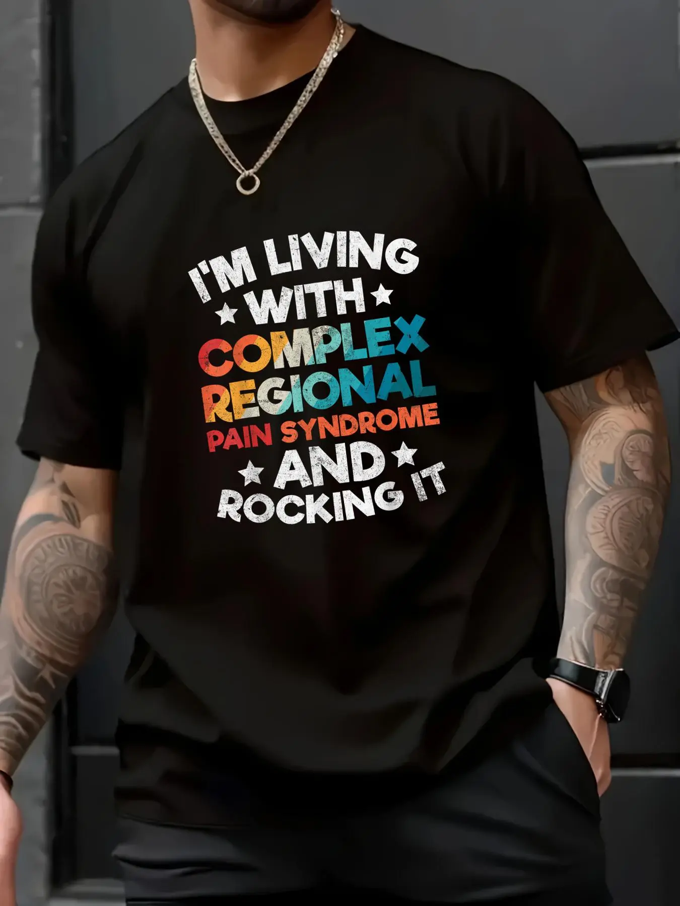 100% cotton unisex CRPS awareness complex regional pain syndrome novelty t-shirt - soft touch, unisex fit, popular TikTok streetwear tee