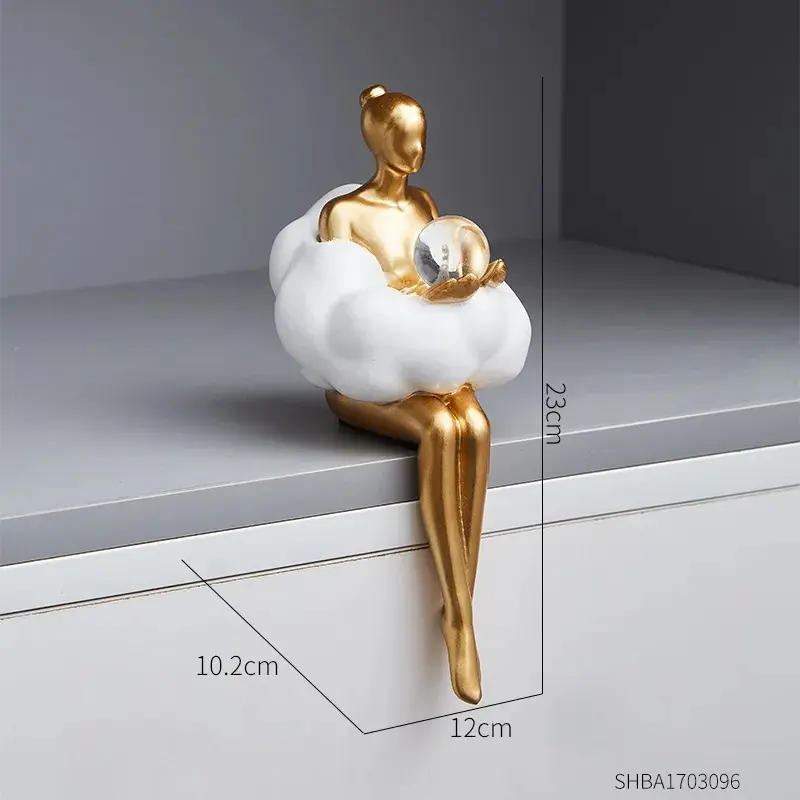 CLOUD GIRL ABSTRACT ART FIGURE STATUE Decor Sculpture