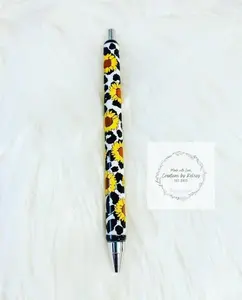 Sunflower Leopard UV Resin Glitter Pen