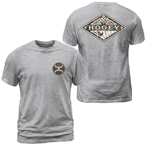 Hooey Camo Diamond Logo T-Shirt, Western Action Sports Brand Camouflage Graphic Tee, Hooey Patriotic Outdoor Hunting Western Shirt, Casual Daily Wear Tee For Men & Women, Apparel Made In The USA