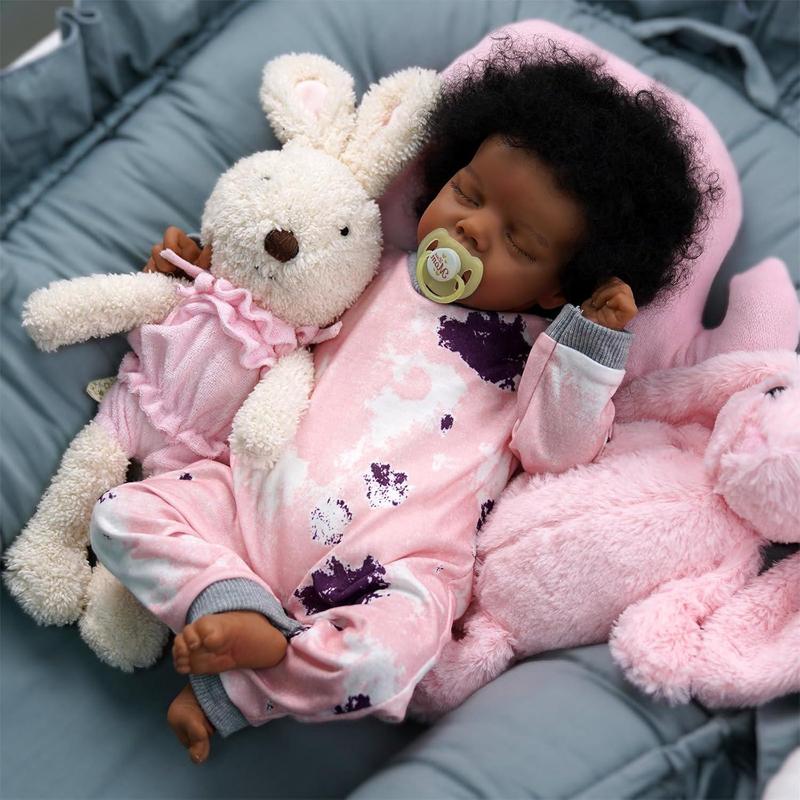 Babeside Newborn Real Life Reborn Baby Doll Dark Skin Black African American Toddler Doll Laney with Cloth Body for Kids Age 3 Rebornbabydoll Babeside Newborn Real Life Reborn Baby Doll Dark Skin Black African American Toddler Doll Laney with Cloth Body for Kids Age 3 Rebornbabydoll