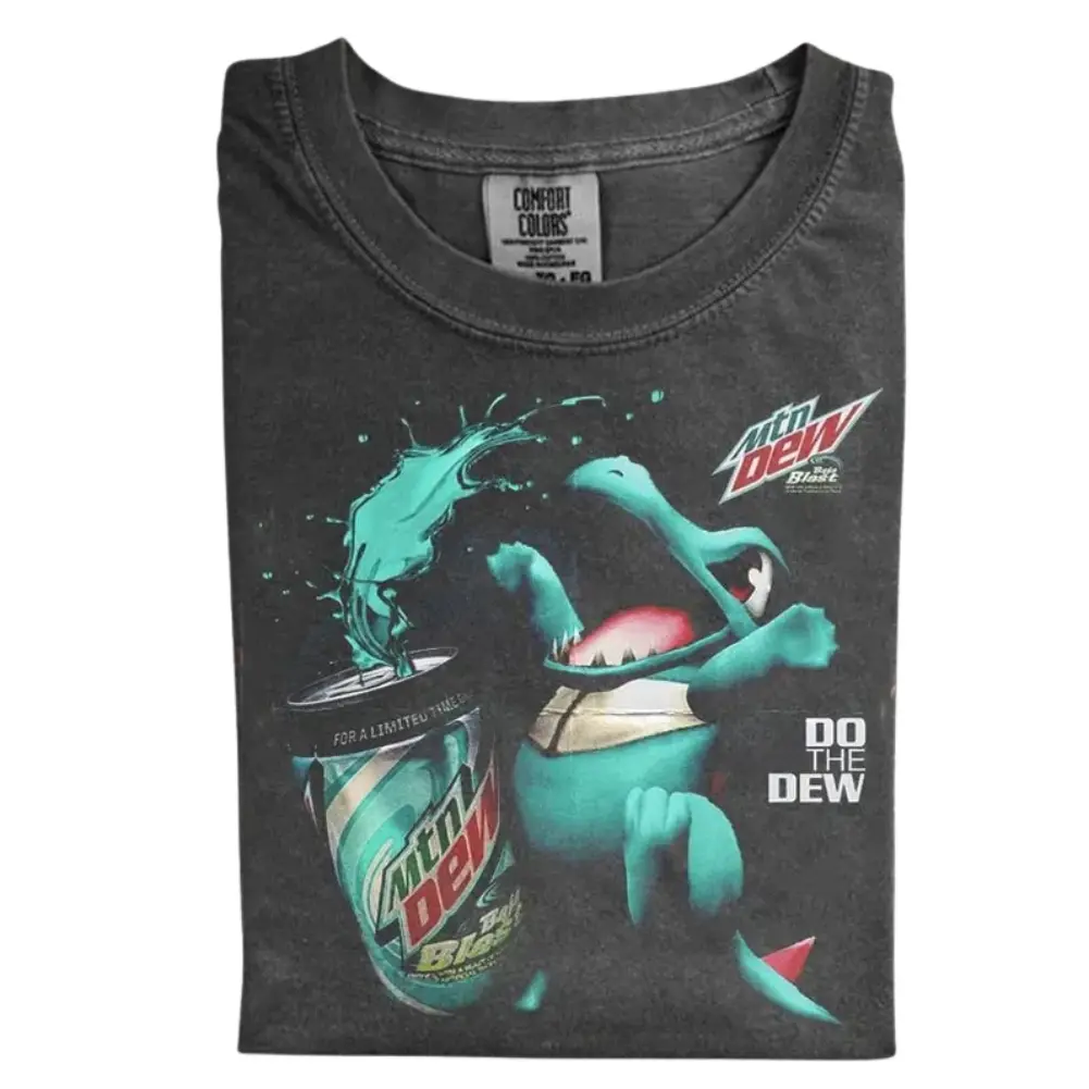 Vintage The T00t**dile x Mountain Dew Baja Blast Comfort Colors Shirt, Do The Dew Pocket Monster Shirt, Gift for Men, for Women, Unisex Streetwear Shirt