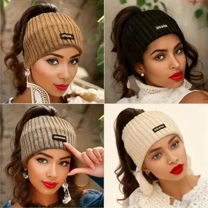 GRANK 4pcs Women's Soft Stretchy Headbands Winter Ear Warmers with Comfort Fit Solid Color Hair Accessories for Cold Weather Stylish Cozy Hairbands for Everyday & Formal