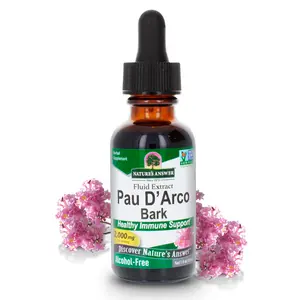 Nature's Answer PAU D'Arco Inner Bark 1 Fluid Ounce Extract | Supports Immune System | Helps Maintain Intestinal Flora | Alcohol-Free, Gluten-Free, & No Preservatives | Single Count