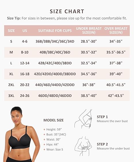 FeelinGirl Wireless Push Up Bra for Women, Seamless Comfort Bralettes No Underwire Supportive Full Coverage Everyday Bras #LIVESTREAM dealsforyoudays
