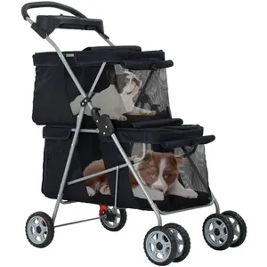 Compact Pet Jogger Stroller for Small & Medium Dogs and Cats