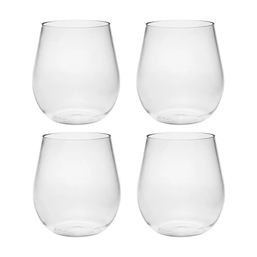 LeadingWare TRS-0707 Unbreakable Tritan 18oz Stemless DOF Tumbler Set of 4