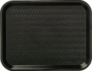 FoodService Products CT101403 Cafe Standard Plastic Cafeteria/Fast Food Tray, NSF Certified, BPA Free, 14" Length x 10" Width, Black