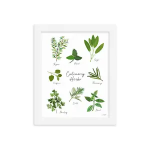 Herbs Collage - Framed Matte Print
