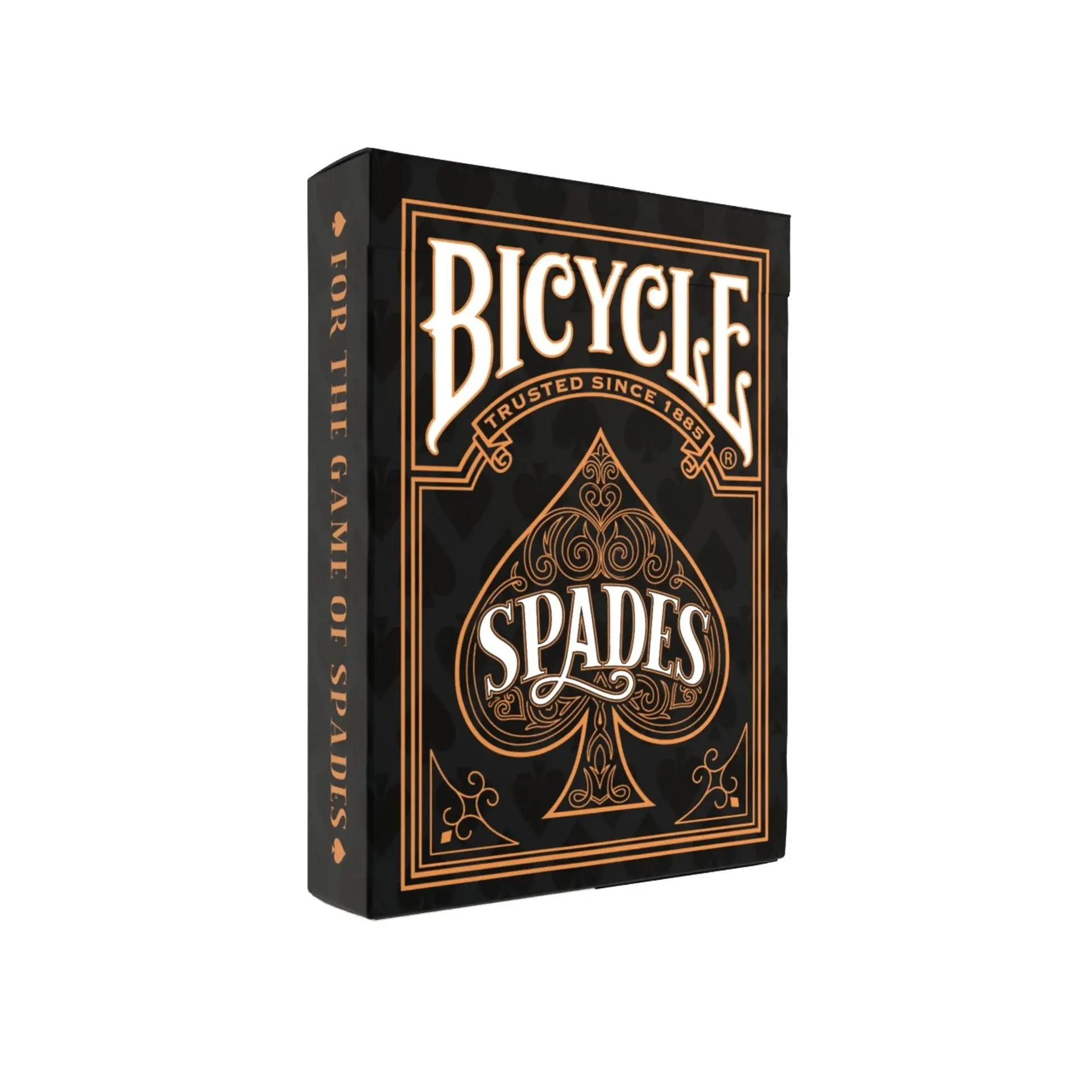 Elegant Design Black & Gold Spades Trick-Taking Game Set - 6-Deck Half-Brick Pack with Display Box, Bonus Rules Card, Consistent Handling, Tactical Flexibility, Embossed Bicycle Branding for Game Night Hosts