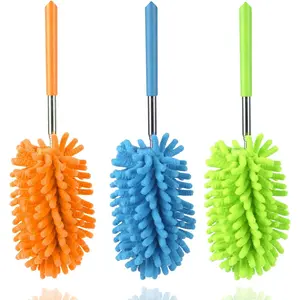 Microfiber Feather Duster, up to 30 in - Extendable &amp; Bendable Washable Mini Dusters for Cleaning Ceiling Fan, High Ceiling, Blinds, Furniture, Cars ceilingfan duster