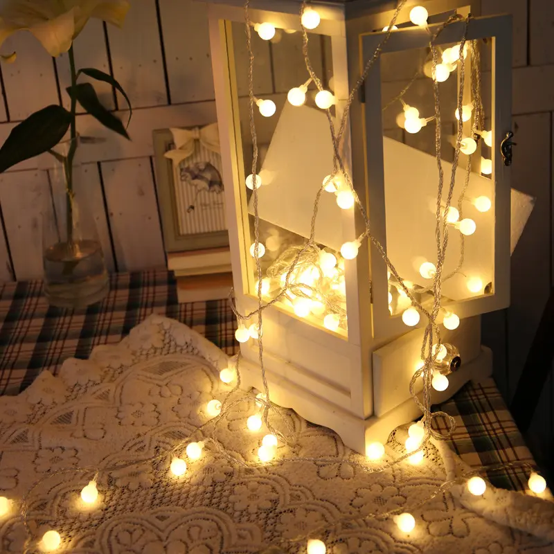 LED String Lights, Waterproof Solar Outdoor Energy Saving Light Strings With Shatterproof ST38 LED Bulbs