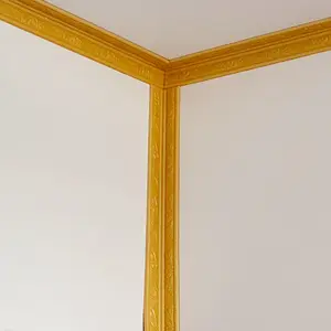 Self Adhesive Ceiling Decorative Strip, 1 Roll Wall Trim Line Stickers, Home Decoration Wall Trim Line for Home Living Room Bedroom Hotel