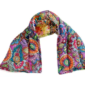 Therapeutic heating-cooling rice bags, neck wrap, rice bag, heat pad, cold pack, pain relief, massage therapy, spa, bohemian