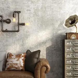 Grey Concrete Wallpaper Peel and Stick Light Grey Limewash Wall Paper for Bedroom Renter Friendly Removable Grey Cement Concrete Contact Paper for Countertops 12"x200"