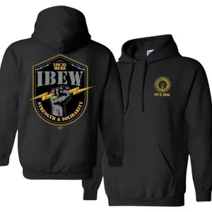 IBEW Strength & Solidarity Hoodie or T-Shirt, Union Worker Graphic Apparel, Brotherhood Pride Design, Electrician Labor Support Tee, Gift For Him