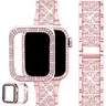 Fashion Adjustable Smartwatch Band & Protective Case Kit, Stylish Smartwatch Accessories for iWatch Series, Includes 1 Watch Strap & 2 Screen Cover Cases