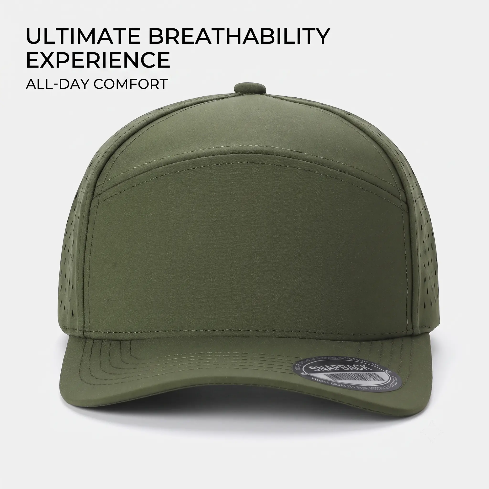 Waterproof Laser Cut Hole Athletic Baseball Snapback Lightweight All Day Comfort Breathable Performance Trucker Hat Outdoor Running Golf CapTrucker Hat