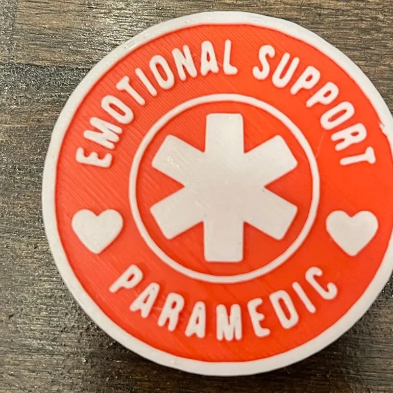 Sleepy Paramedic EMOTIONAL SUPPORT PARAMEDIC Magnet