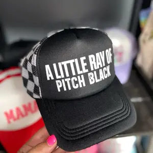 A Little Ray Of Pitch Black Adult Trucker Foam Hat