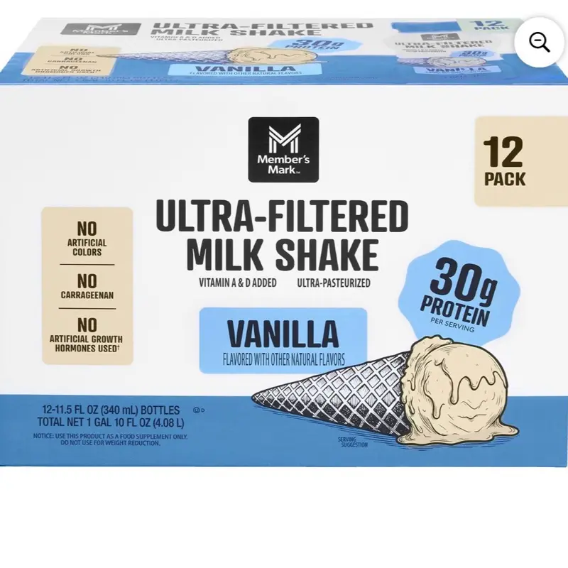 Ultra-Filtered Milk Shake Vanilla 11.5 fl oz 12 pk No Artificial Colors 30g Protein per Serving Ultra-Filtered Milk Shake Vanilla 11.5 fl oz 12 pk No Artificial Colors 30g Protein per Serving