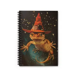 Magic Notebook Lizard Spiral Notebook - Universe Notebook 90s Nostalgia