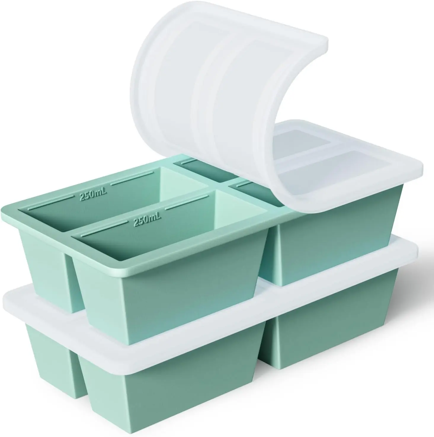 Freezer Tray for Sauce Cube:  Super Prep Freezing Tray for Souped Storage - Freeze 125mL 250mL Broth Soup Portion