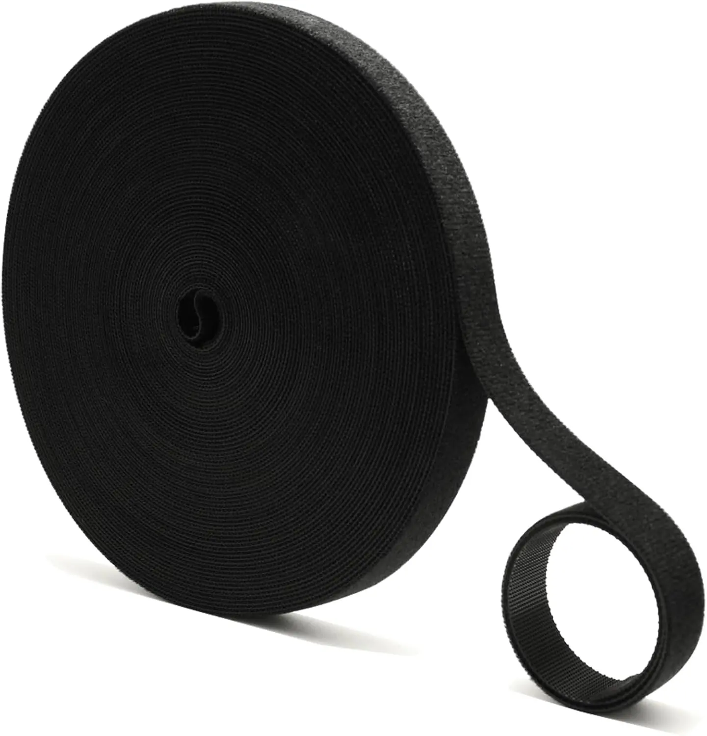 60ft x 0.5in Double-Sided Hook and Loop Strap Roll, Reusable Multi-Use Self-Gripping Fastening Cable Ties, Adjustable Cord Management Tape for Home, Office Wire Bundling