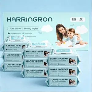 Baby Wipes: 99 Percent Water-Based (Sensitive Skin),Unscented, Alcohol-Free; 10 Flip-Top Packs (800 Total) – Newborns to Toddlers (Girls & Boys)