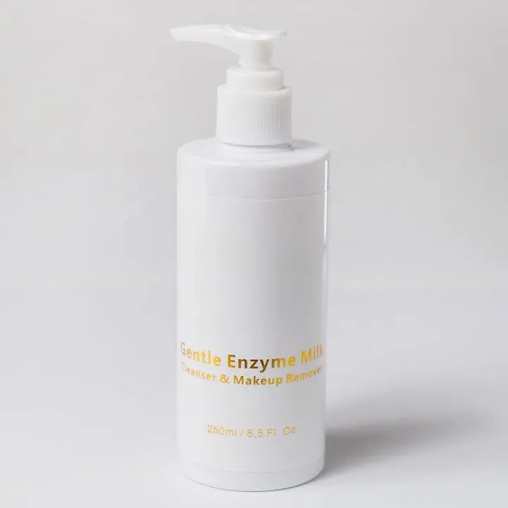 KrX Gentle Enzyme Milk Cleanser & Makeup Remover 250ml Subtilisin Formula for All Skin Types Including Sensitized Skin