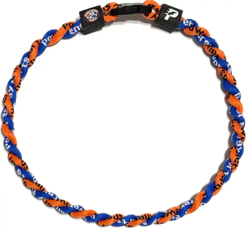 Baseball Tornado Twist Energy Necklace Orange Blue Mets Gators