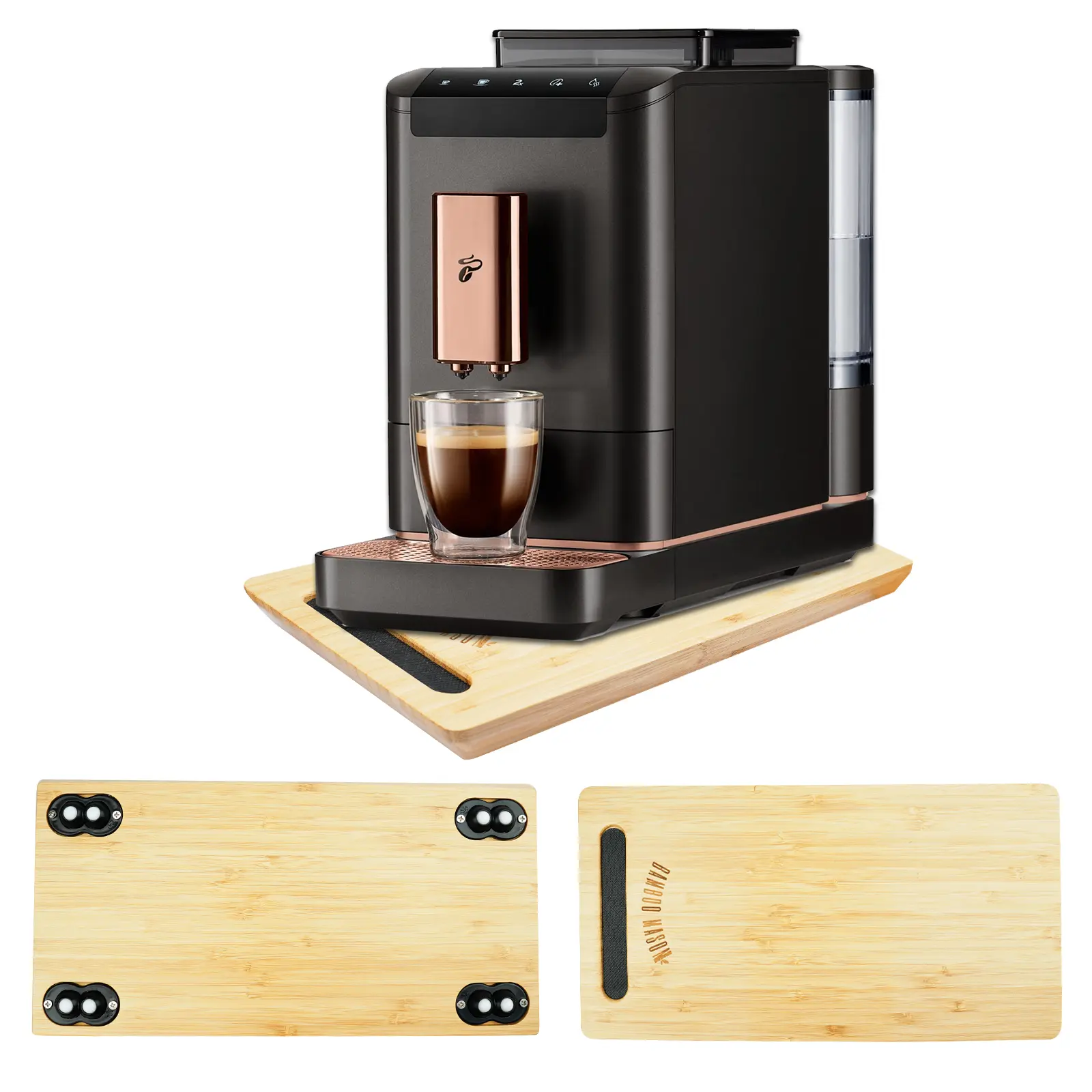 Fashionable Sliding Tray for Your Coffee Maker & Heavy Kitchen Appliances - Sturdy, Slides Easily from Under The Cabinet, Natural, Gifts for Father Dad,Grandpa,Dad Gift
