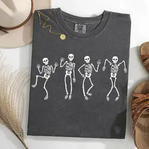 Comfort Colors Dancing Skeleton Shirt, Spooky Feminist Tee, Social Justice Liberal Shirt