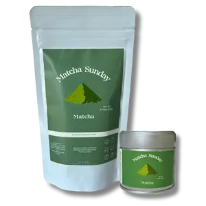 Matcha Sunday Ceremonial Grade Matcha Powder Bundle - Traditional Green Tea, Smooth, Vibrant, Savory, Stone Grind