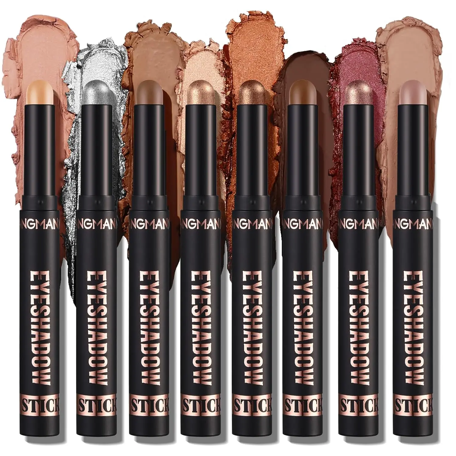 Eyeshadow Stick Set, 8 PCS Matte Professional Bright-Colored Contouring and Highlight Stick, Cream Waterproof Long Lasting High Pigmented Eye Shadow. (8, A1)