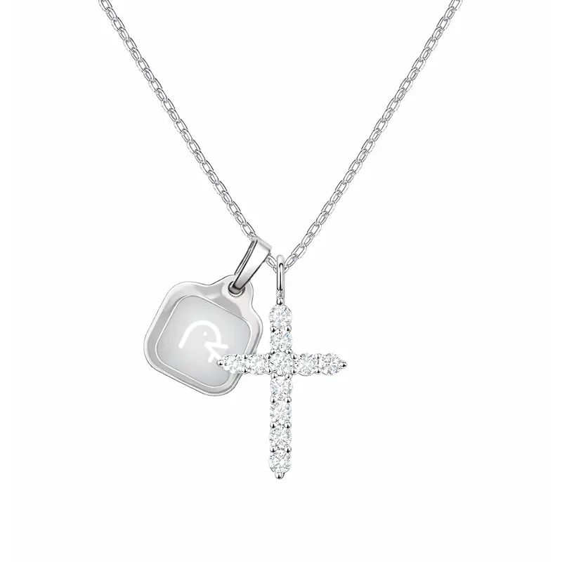 Women's Elegant Christian Cross Necklace - Layer-Ready Chain, 2.4in Adjustable Extender, Customizable Daily Bible Verse, Casual Spiritual Birthday Gift Jewelry