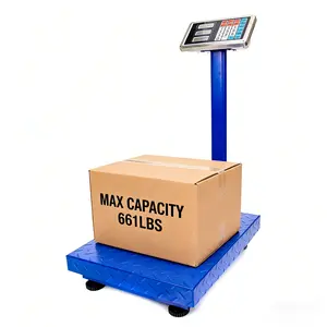 Digital Shipping Postal Scale 661lb Heavy Duty Postage Scale Extra-Large Capacity Stainless Industrial Scale for Small Business, Warehouse, Home, Battery&Charging Cable Included