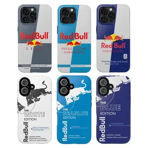 Energy Drinks Inspired Limited Edition Phone Case, Gradient Pastel Blue Neon Edition Night Shift Edition Retro Energy Drink Design iPhone 17 16 15 14 13 12 Pro Max Plus X, Galaxy S25 S24 S23