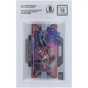 Kayden Carter WWE Autographed 2022 Panini Prizm #95 Beckett Fanatics Witnessed Authenticated 10 Card - Fanatics Authentic Certified