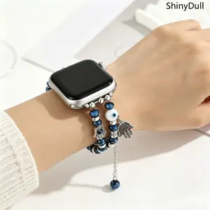 Colorful Beaded Apple Watch Band – Jewelry Style Bracelet Strap for 38–49mm (Series 2–9, SE), Fashion Women’s Design