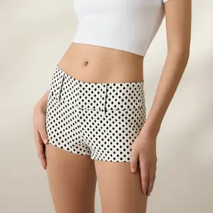 Women's Low Rise Mini Shorts - Polka Dot & Striped Print Casual Shorts,Fit Short Hot Pants for Summer, Beach & Daily Wear