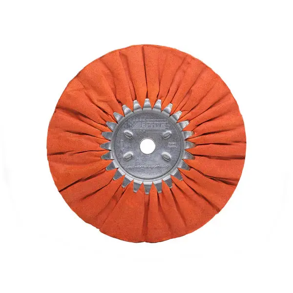 Heavy Cut Clear Dipped Airway Buffing Wheels for Automotive & Motorcycle Polishing, Iron Construction, 3" Center Plate, 5/8" Arbor, 8 Inches/8" Diameter, Model AWO58-8CD