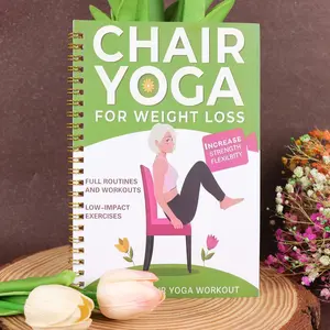 Premium Spiral-Bound Chair Yoga for Weight Loss Book – 30-Day Seated Yoga Workout Program with Full Routines, Low-Impact Exercises to Boost Strength, Flexibility & Weight Loss, Durable Gold Coil Binding, Perfect for Home Fitness, Senior Wellness