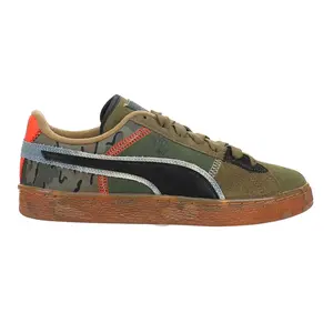 PUMA Mens Suede Peace And Love Flagship Camo Lace Up Sneakers Shoes Casual - Green