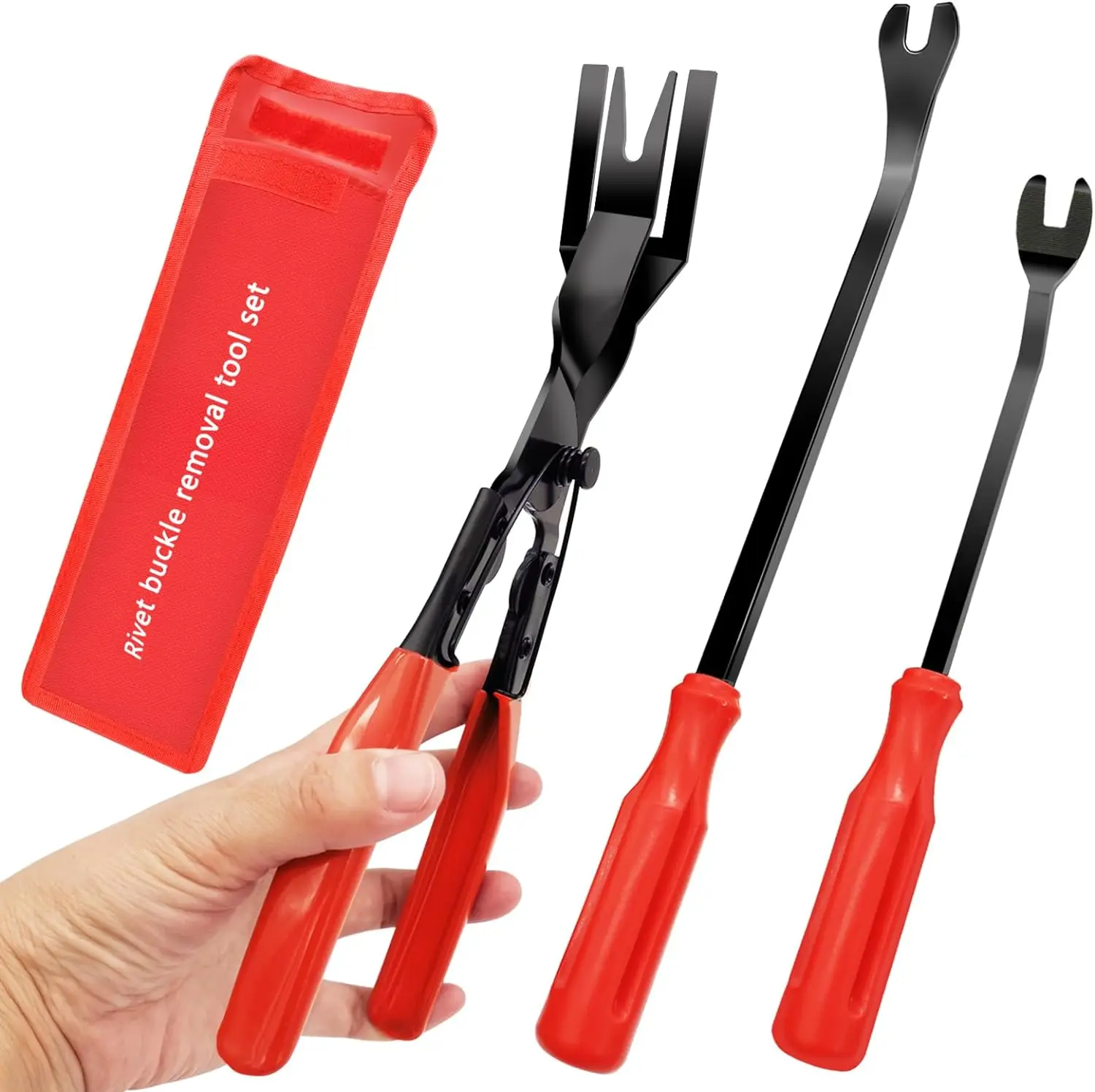 3 PCS Clip Remover Tool, Clip Pliers Set Fastener Removal Tool, Auto Trim Removal Tool Kit Pry Tool Set Car Door Panel Dashboard Repair Kit